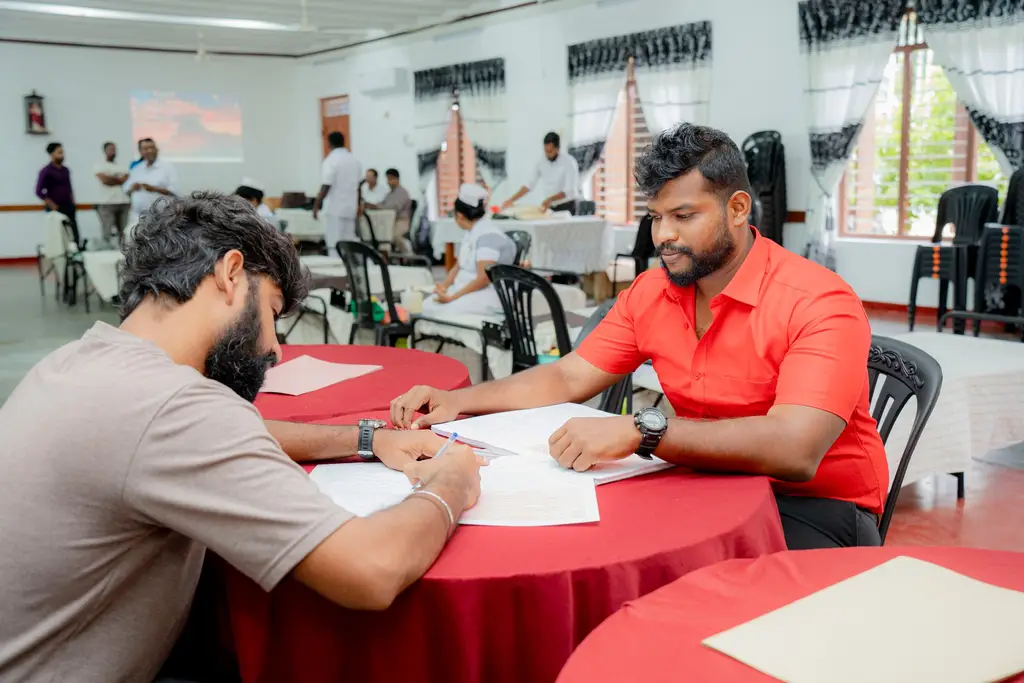 A blood donation camp, Batticaloa, 2024-11-08.