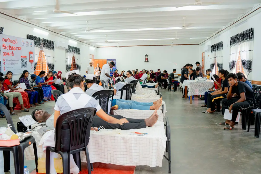 A blood donation camp, Batticaloa, 2024-11-08.