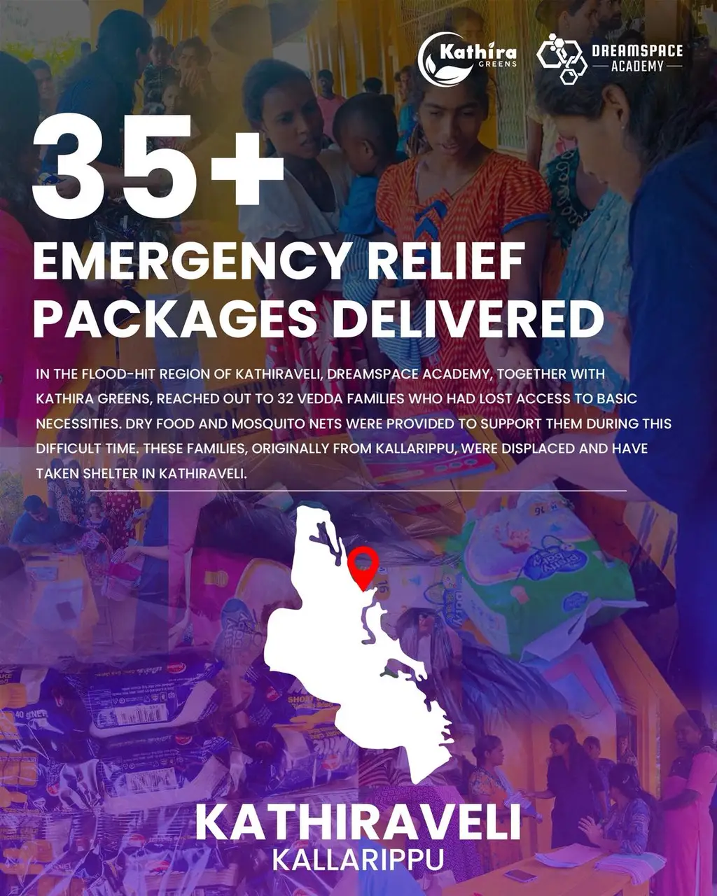 Cyclone Ditwah flood relief, Eastern and Northern Provinces.