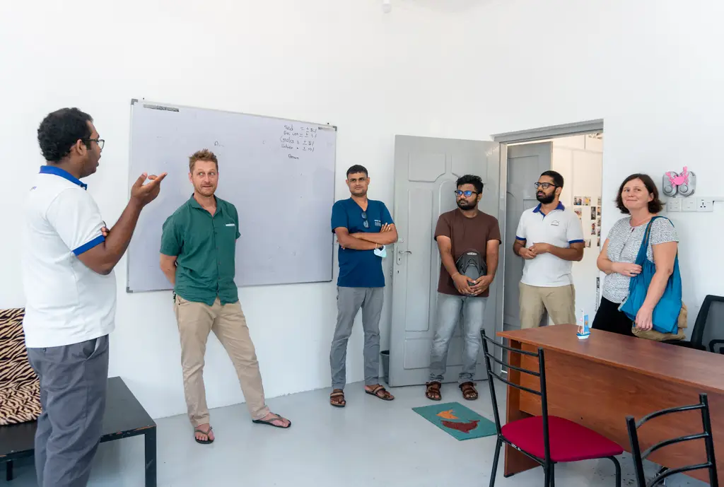 The founders of Lanka Upcycles visit, Batticaloa, 2022-04-12.