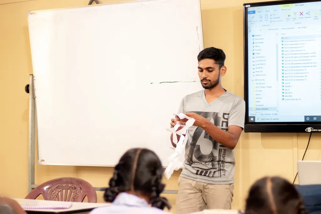 Drones at Chenkalady Central College, Chenkalady, Batticaloa, 2023-08-09.